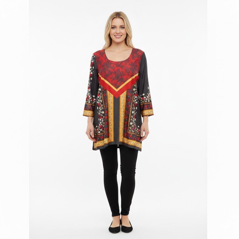 Multicolor Patterned Tunic